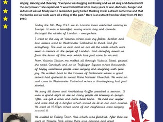 VE Day - Year 6 Reading SATs