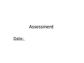 French Assessment writing & speaking  Year 7 - Unit 1