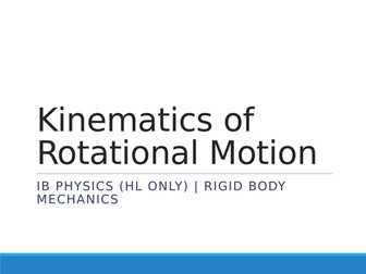 IB DP Physics Rigid Body Rotational Motion HL
