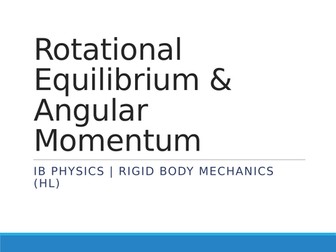 IB DP Physics Rigid Body Angular Momentum HL