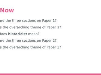 A-level Literature AO Revision