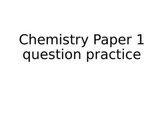 AQA Chemistry Paper 1 extended response exam questions 2018-2023