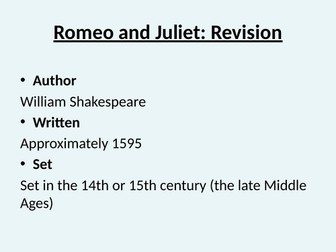 Romeo and Juliet GCSE - 3 exam questions and revision (AQA)