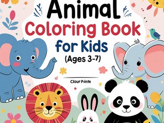 Animal Coloring Book for Kids (Ages 3–7)
