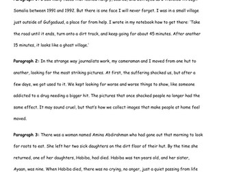 A Passage to Africa Reading Comprehension SEN