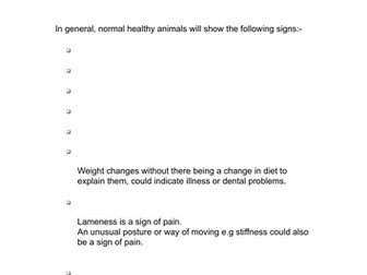 Level 2 - Animal Health Checks