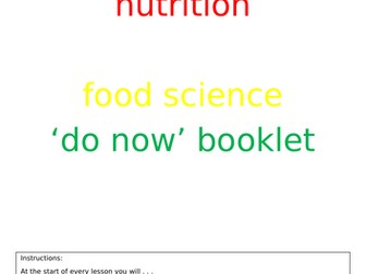 AQA GCSE Food Prep & Nutrition - Complete Food Science