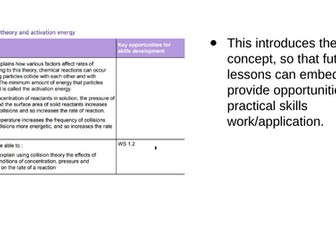 The rate and extend of chemical reactions complete