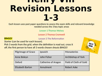 GCSE Henry VIII & his Ministers Revision