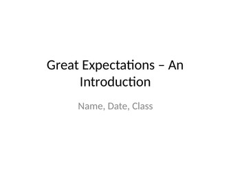 Great Expectations Introduction
