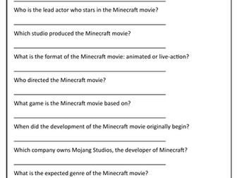 NEW Minecraft Pack for 2025 - KS 1 & 2, English and Maths