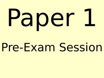 Computer Science Paper 1 Pre-exam session OCR GCSE