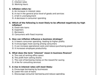 Level 3 Cambridge Technical OCR Business Unit 1 LO6 Revision