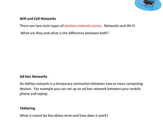 Modern Technology Worksheet/Revision  BTEC DIT