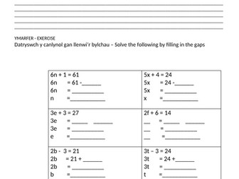 Two step solving Scaffolded Presenting worksheet