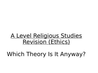 OCR Religious Studies A Level Ethics and DCT Revision