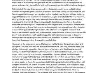 GCSE English Lit Model essay: Banquo