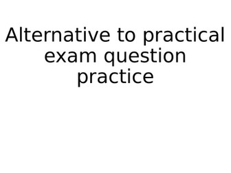 CIE iGCSE/GCSE Biology alternative to practical exam question practice