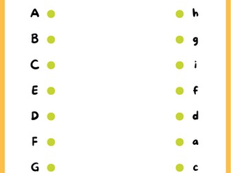 Match the letters worksheet