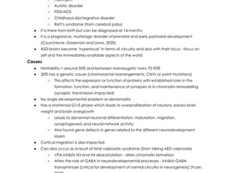 Autism Spectrum Disorder Notes
