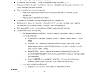 Schizophrenia Notes