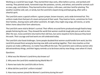 Roles in WW2 - Reading Comprehensions