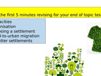 Our Urban World - summative assessment