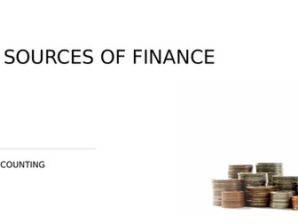 Sources of finance Accounting AQA