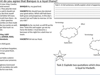A3 AQA English Literature Revision Worksheets