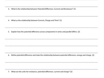 Physics Subject Knowledge tests combined science AQA GCSE