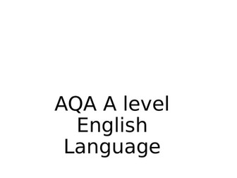 AQA English Language A Level Child Spoken Language Acquisition