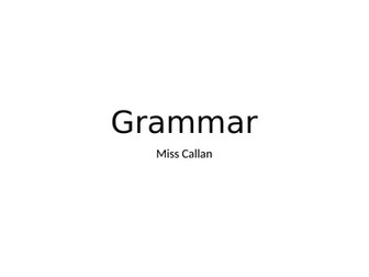A Level English Language Grammar