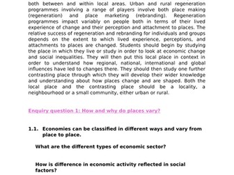 Regeneration A level revision booklet (Edexcel)