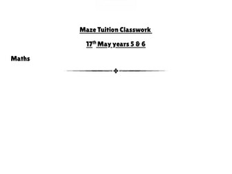 Upper KS2 Maths and English Cover lesson 11+
