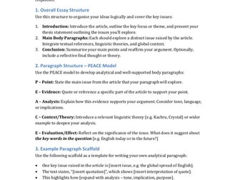 CIE Eng Lang Paper 4 - Essay writing structure