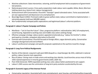 Paper 1 Britain Essay Plans: Political Landscapes
