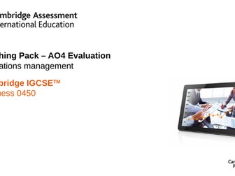 Business Studies. Section 4. Operations management