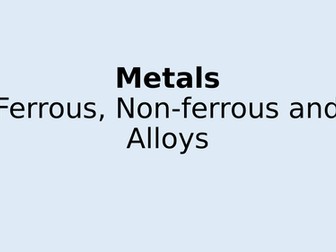 GCSE Metals Theory