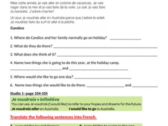 Year 7 French cover lesson