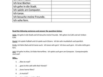 German - free-time activities