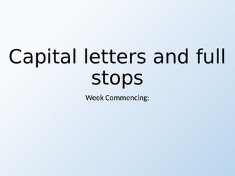 Capital letters and full stops grammar lessons