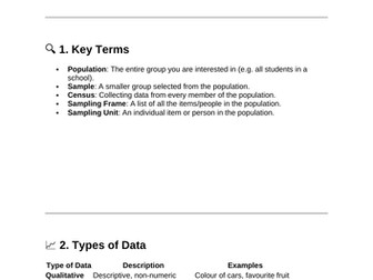 AQA Core Maths Sampling and Data
