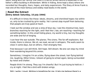 KS3 Cover Non-Fiction Writing Anne Framk