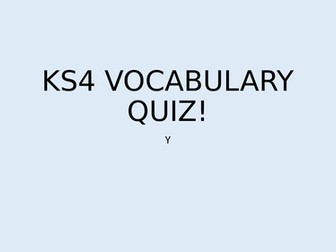 French Edexcel New GCSE quiz