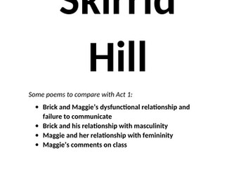 Worksheets - Owen Sheers Poems 1