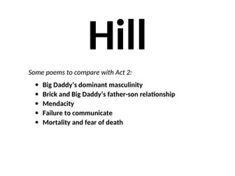 Worksheets - Owen Sheers Poems 2