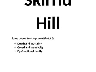 Worksheets - Owen Sheers Poems 3