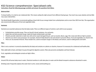 Biology - Year 7 Comprehension Bundle