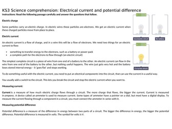 Year 8 Physics - Comprehension Bundle