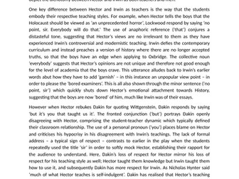 Edexcel Lang/Lit ‘The History Boys’ essay